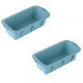 Premium Silicone Rectangle Ice Block Moulds – Blue 2 Pack