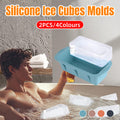 Premium Silicone Rectangle Ice Block Moulds – Orange 2 Pack