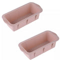 Premium Silicone Rectangle Ice Block Moulds – Orange 2 Pack