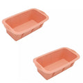 Premium Silicone Rectangle Ice Block Moulds – Orange 2 Pack