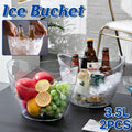 2PCS 3.5L Transparent Ice Buckets for Wine and Beer - Picnic Essential - SuperSaverAU - view 1