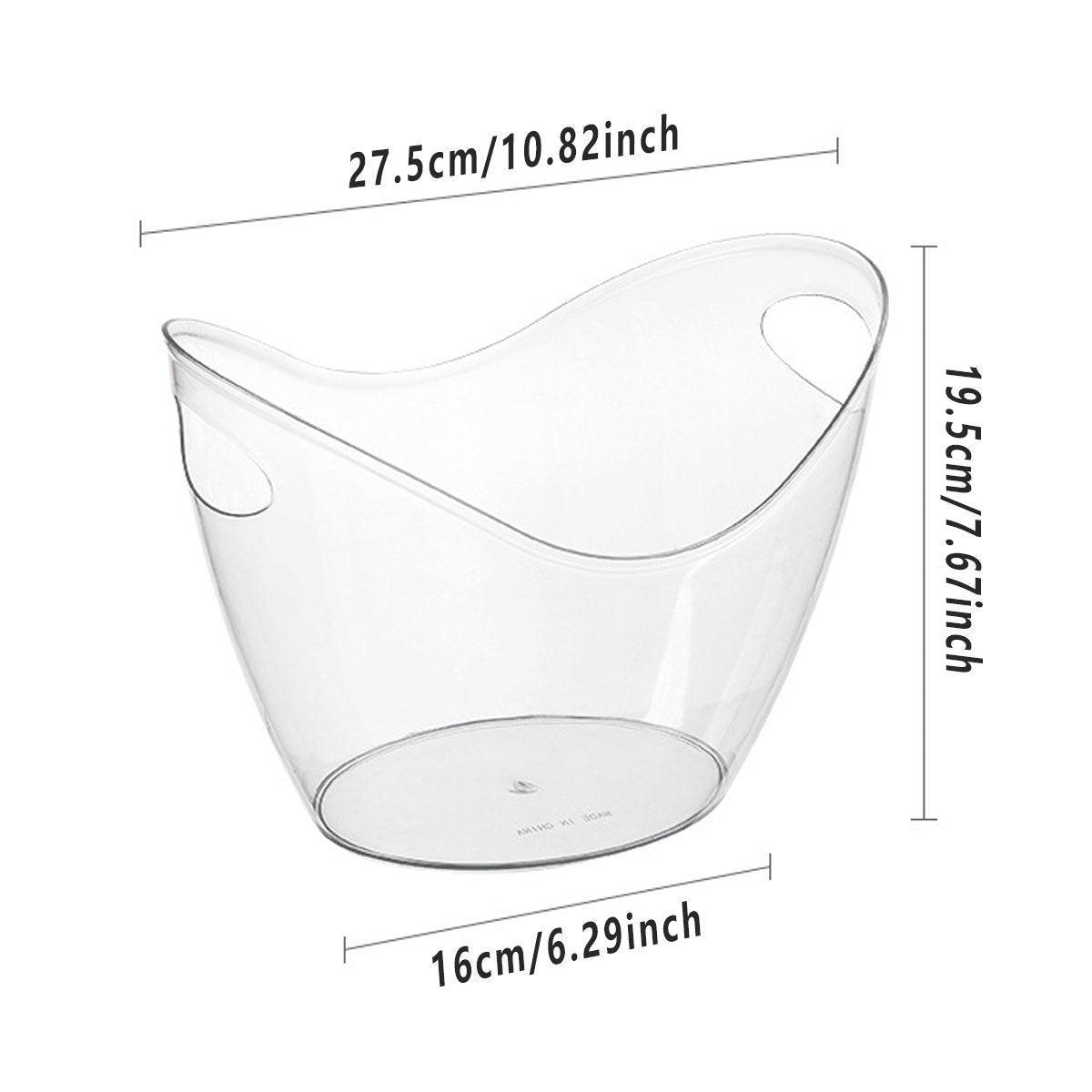 2PCS 3.5L Transparent Ice Buckets for Wine and Beer - Picnic Essential