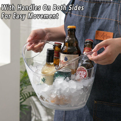2PCS 3.5L Transparent Ice Buckets for Wine and Beer - Picnic Essential