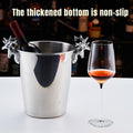 Premium 5L Stainless Steel Ice Bucket Champagne Wine Cooler with Ring Handles