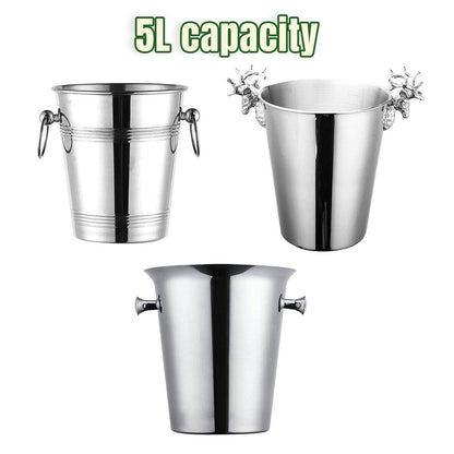 Stylish 5L Stainless Steel Ice Bucket - Ideal for Events