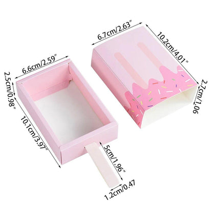 Premium 50PCS Candy Gift Boxes Ice Cream Popsicle Shape Party Favor - Blue