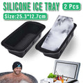 Premium Large Silicone Ice Block Trays – Black 2 Pack