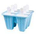 Premium Silicone Ice Cream Mould – Blue 6 Grid
