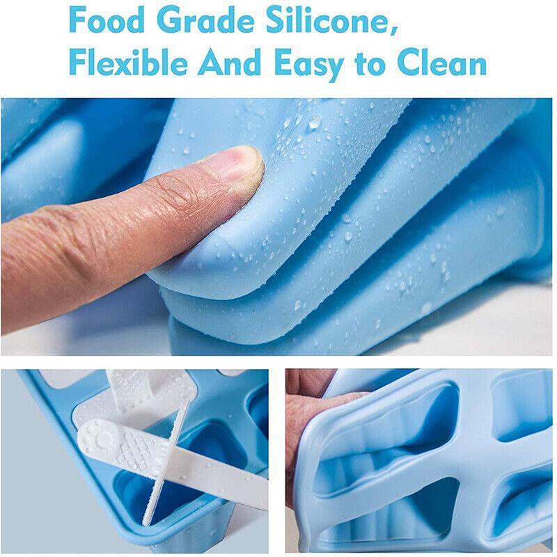 Premium Silicone Ice Cream Mould – Green 6 Grid