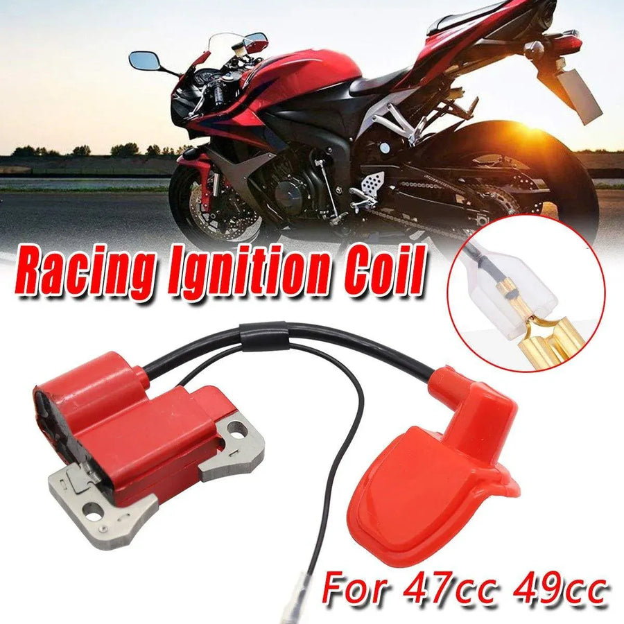 Premium Red Ignition Coil Pack for 47cc 49cc Dirt Bike ATV