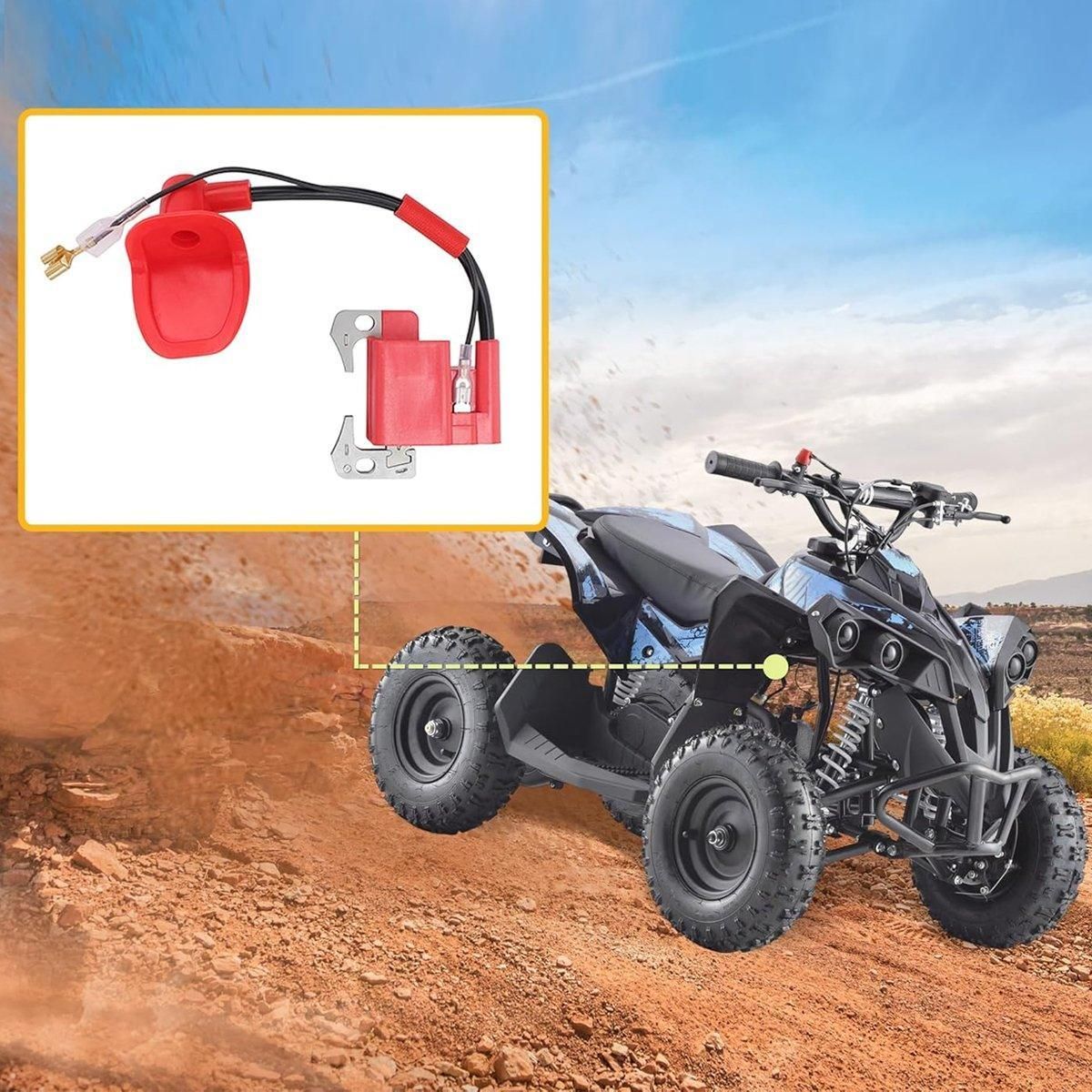 Premium Red Ignition Coil Pack for 47cc 49cc Dirt Bike ATV