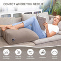 Premium Inflatable PVC Leg Pillow Wedge – Blue