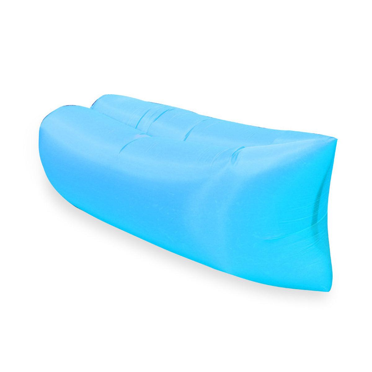 Fast Inflatable Lazy Lounge Air Sofa Bed Camping Beach Hangout Sleeping Bag - Yellow - SuperSaverAU - view 3