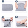 Premium Grey Inflatable Travel Foot Rest Air Pillow for Plane Car Office and Home