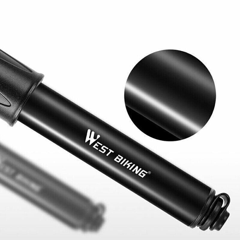 Premium Aluminium Mini Bicycle Air Pump with Presta & Schrader Valve 100PSI - Black