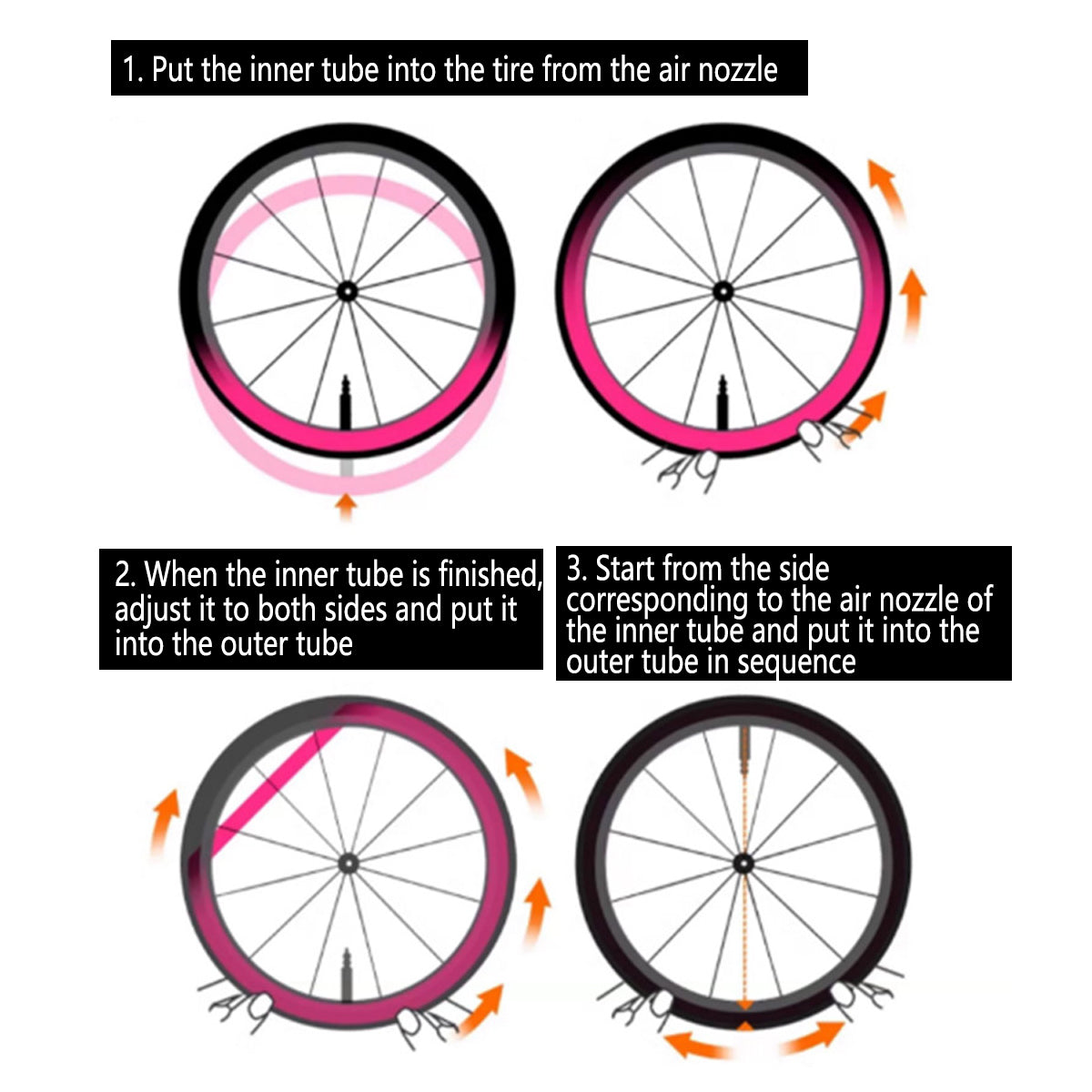 Premium 700C TPU Bike Inner Tube with 45mm French Valve - Pink