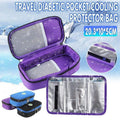 Premium Black Insulated Insulin Pen Cooler Travel Pouch with Organiser Pockets
