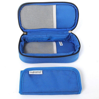 Insulin Pen Cooler Case - Blue Travel Pouch for Diabetics