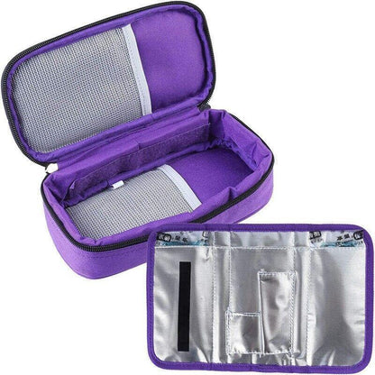 Insulin Pen Cooler Case - Blue Travel Pouch for Diabetics