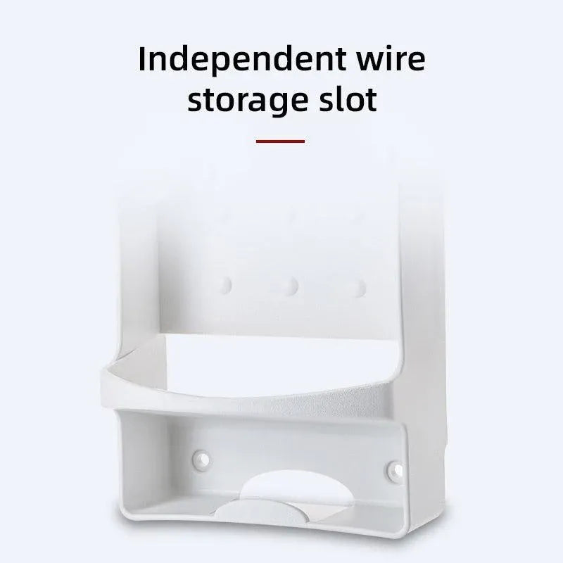 Premium Black Wall Mounted Iron Holder Storage Rack with Double Hooks
