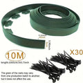 Premium L Shaped Garden Edging Strip – Green 10m with Ground Nails