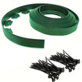 Premium L Shaped Garden Edging Strip – Green 10m with Ground Nails