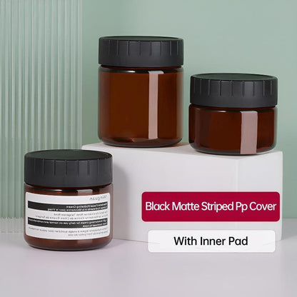 10pcs Brown PET Plastic Frosted Wide Mouth Bottles - 120ml