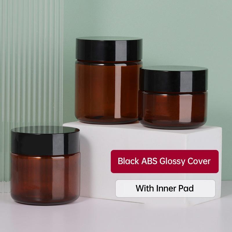 Premium 10pcs 120ml Frosted Brown PET Wide Mouth Cosmetic Bottles with Screw Lids