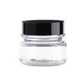 Premium 10pcs 60ml Clear PET Cosmetic Jars with Black Caps Single Layer