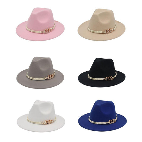 Jazz Hat Retro Large Brim Unisex Headwear - Blue - SuperSaverAU - view 2