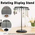 Iron Jewellery Rack Rotating Necklace Display - Black - SuperSaverAU - view 1