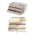 Premium Three-Layer Flannel Jewellery Storage Box – Grey