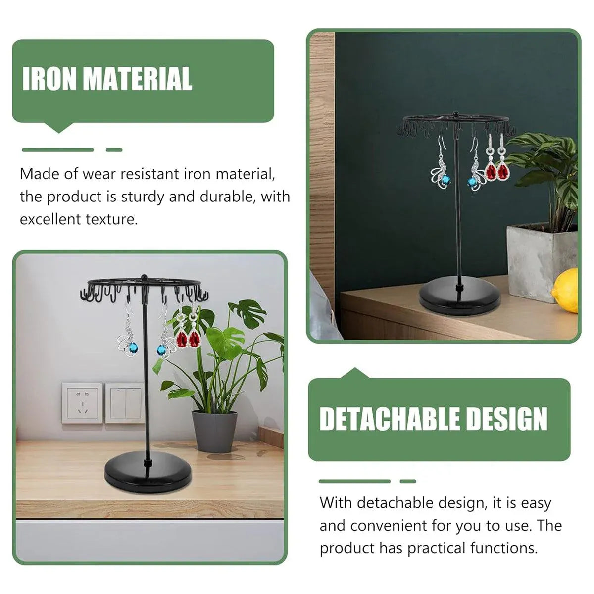 Premium Bronze Rotating Iron Jewellery Display Stand