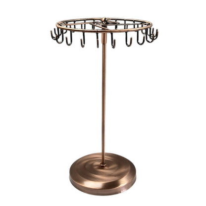 Iron Jewellery Rack Rotating Necklace Display - Bronze