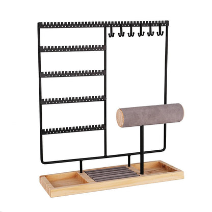 Gold Jewelry Display Rack - Organizer Stand for Necklaces and Earrings