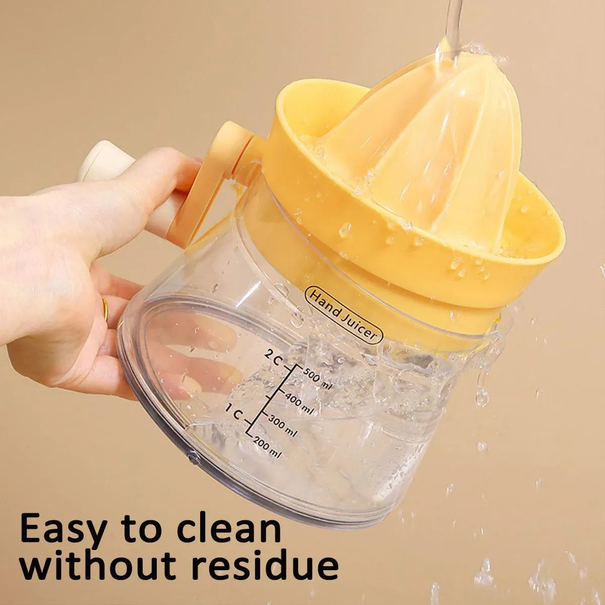 Premium Manual Citrus Juicer – White 500ml with Measuring Cup
