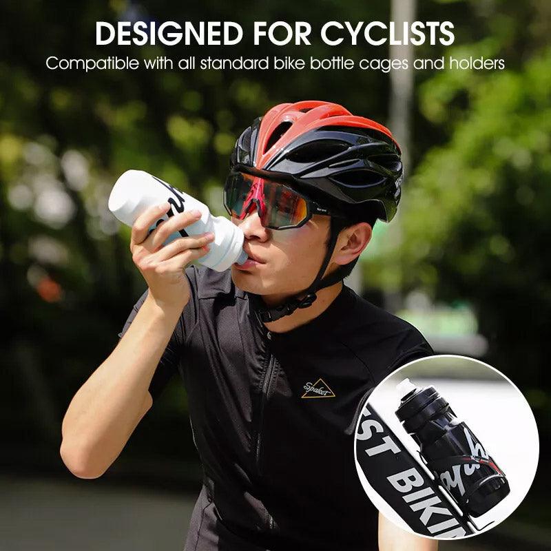 610ml Cycling Water Bottle for Sports - Portable Squeeze & Leakproof - White