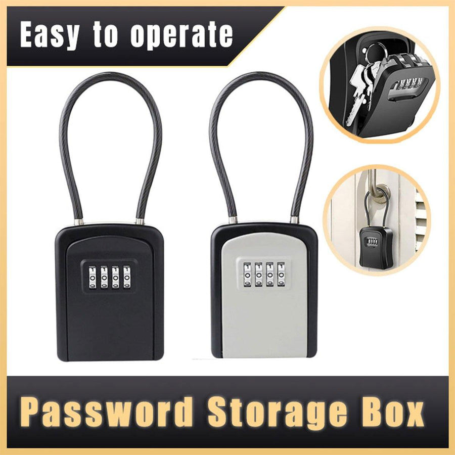 Combination Key Lock Box for Home Security - Portable Black Storage - SuperSaverAU - view 1