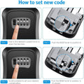 Combination Key Lock Box for Home Security - Portable Black Storage - SuperSaverAU - view 5