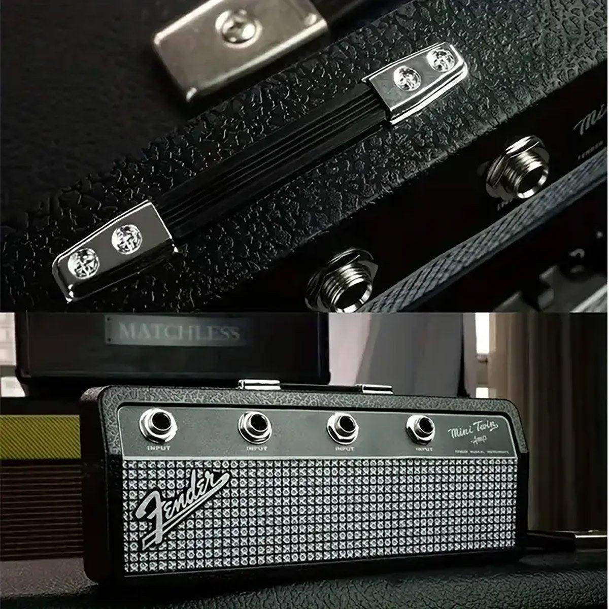 Guitar Key Holder Wall Organizer with Guitar Plug Keychains