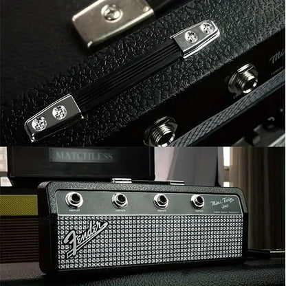 Guitar Key Holder Wall Organizer with Guitar Plug Keychains