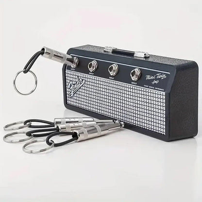 Guitar Key Holder Wall Organizer with Guitar Plug Keychains