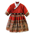Red Hanfu Traditional Chinese Dress for Boys and Girls - 130CM - SuperSaverAU - view 2