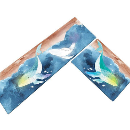 45x180cm Kitchen Mat Non-Slip Waterproof Pvc Floor Rug Carpet Anti-Oil Easy Clean - Leaf