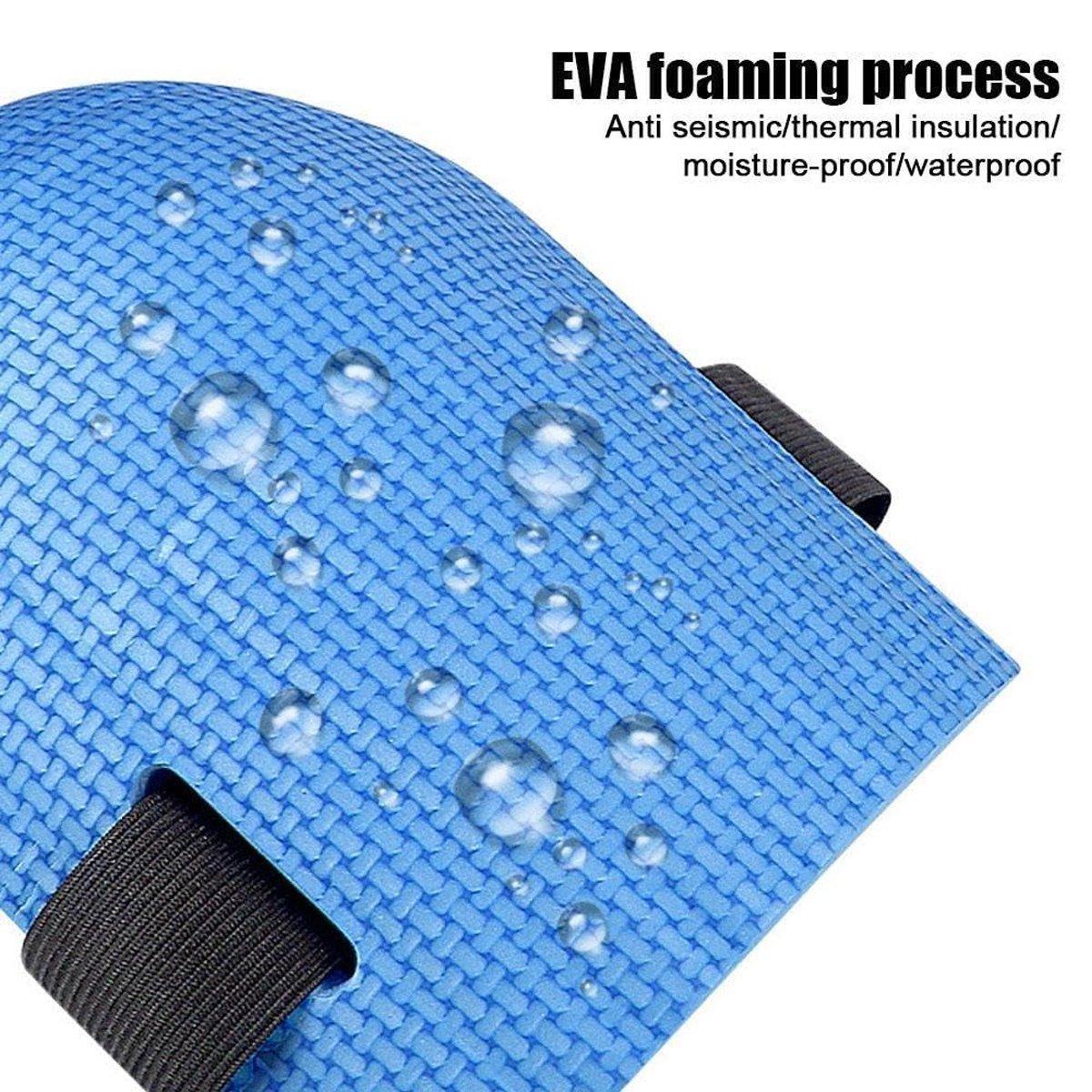EVA Foam Knee Pads (5 Pairs) for Construction & Flooring - Water-Resistant Black