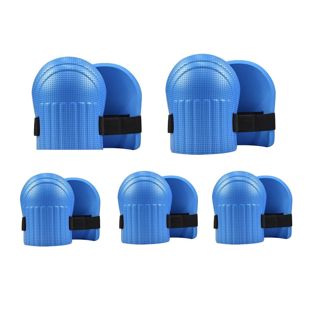 EVA Foam Knee Pads (5 Pairs) for Construction & Flooring - Water-Resistant Black - SuperSaverAU - view 6