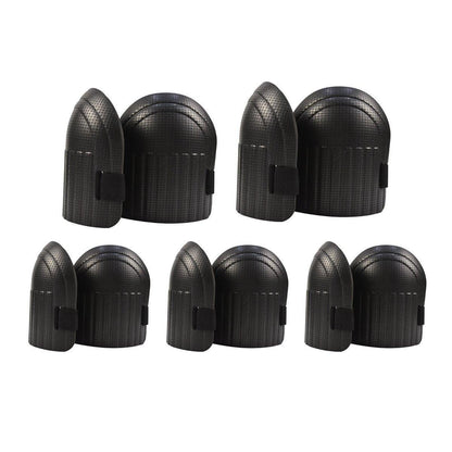 EVA Foam Knee Pads (5 Pairs) for Construction & Flooring - Water-Resistant Black