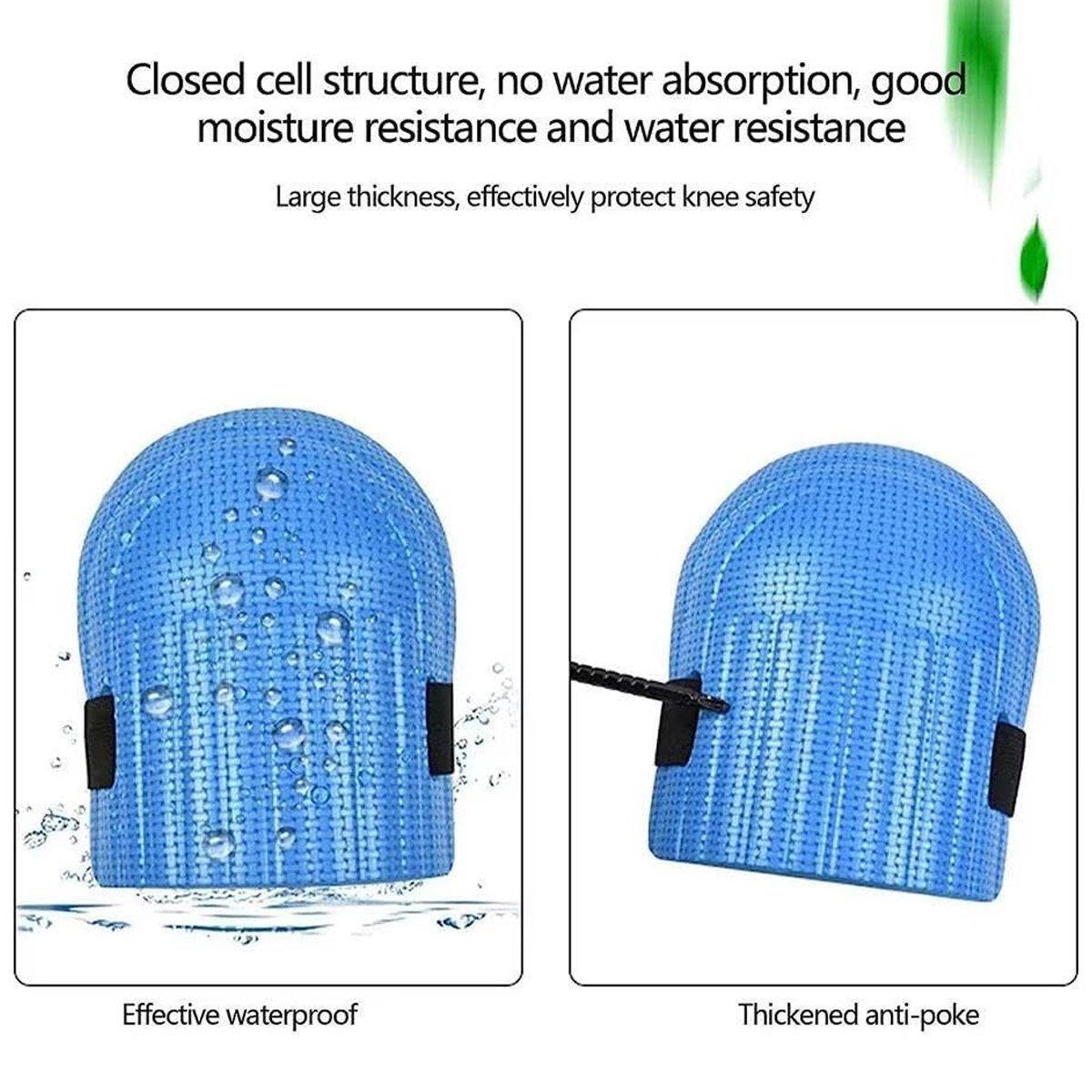 Premium 5 Pairs EVA Foam Knee Pads for Construction & Flooring - Water-Resistant Blue