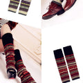 Premium Khaki Women's Wool Knit Knee Leg Warmers
