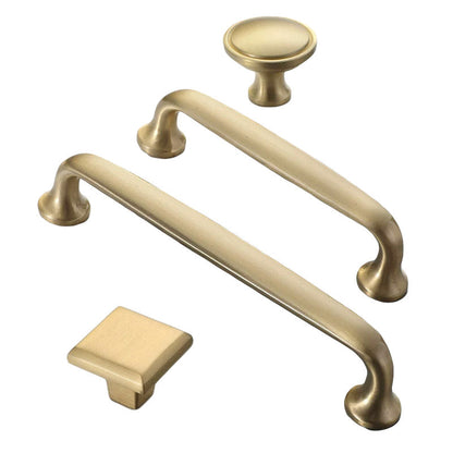 Nordic Gold Cabinet Handle Simple Light Luxury Drawer Door Pull Wardrobe Handle - Square-31mm